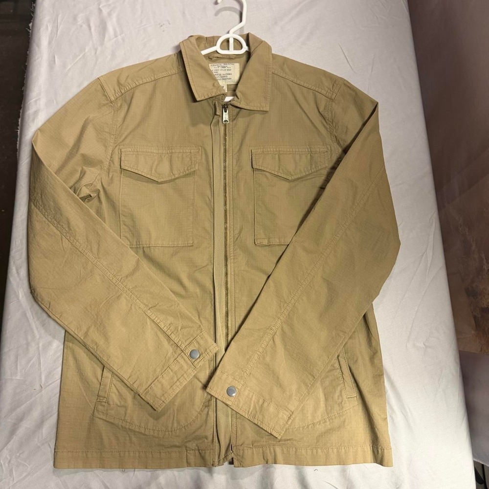 Lucky Brand Khaki Zip-Up Utility Jacket — Size Medium